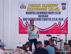 Camat Maja Hadiri Pisah Sambut Kapolsek Maja dari Kompol Achmad Fikry kepada AKP Achri Dewi Yunito