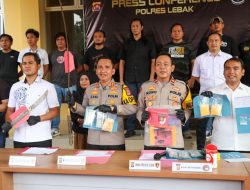 Polres Lebak Ungkap 24 Kasus Kriminal dan Sita 207 Knalpot Brong dalam Sebulan