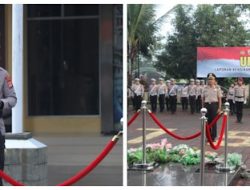 Kapolres Lebak Pimpin Upacara Kenaikan Pangkat Pengabdian untuk Kompol Edi Sucipto