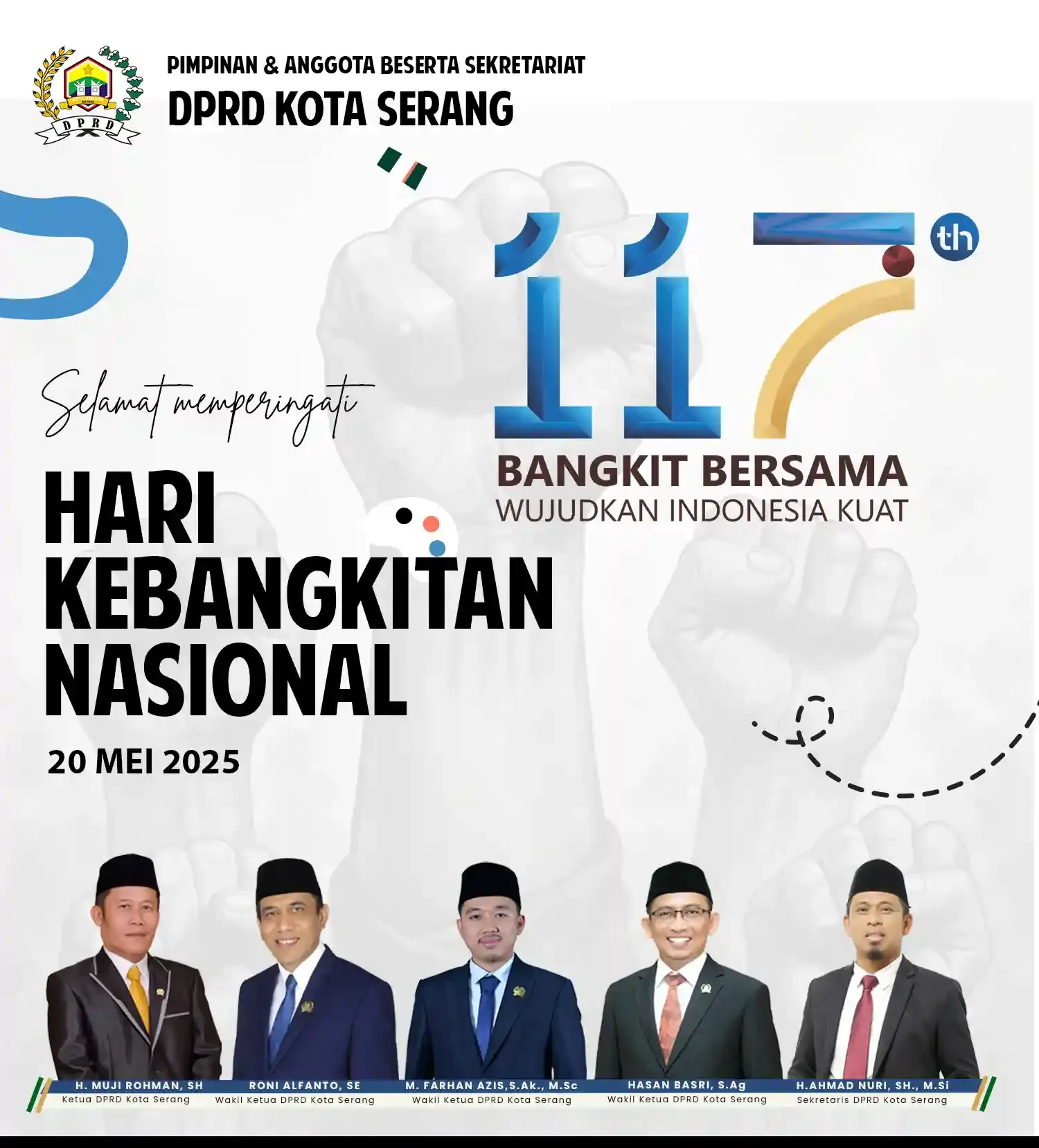 DPRD Kota Serang mengucapkan Selamat Hari Kebangkitan Nasional 2025