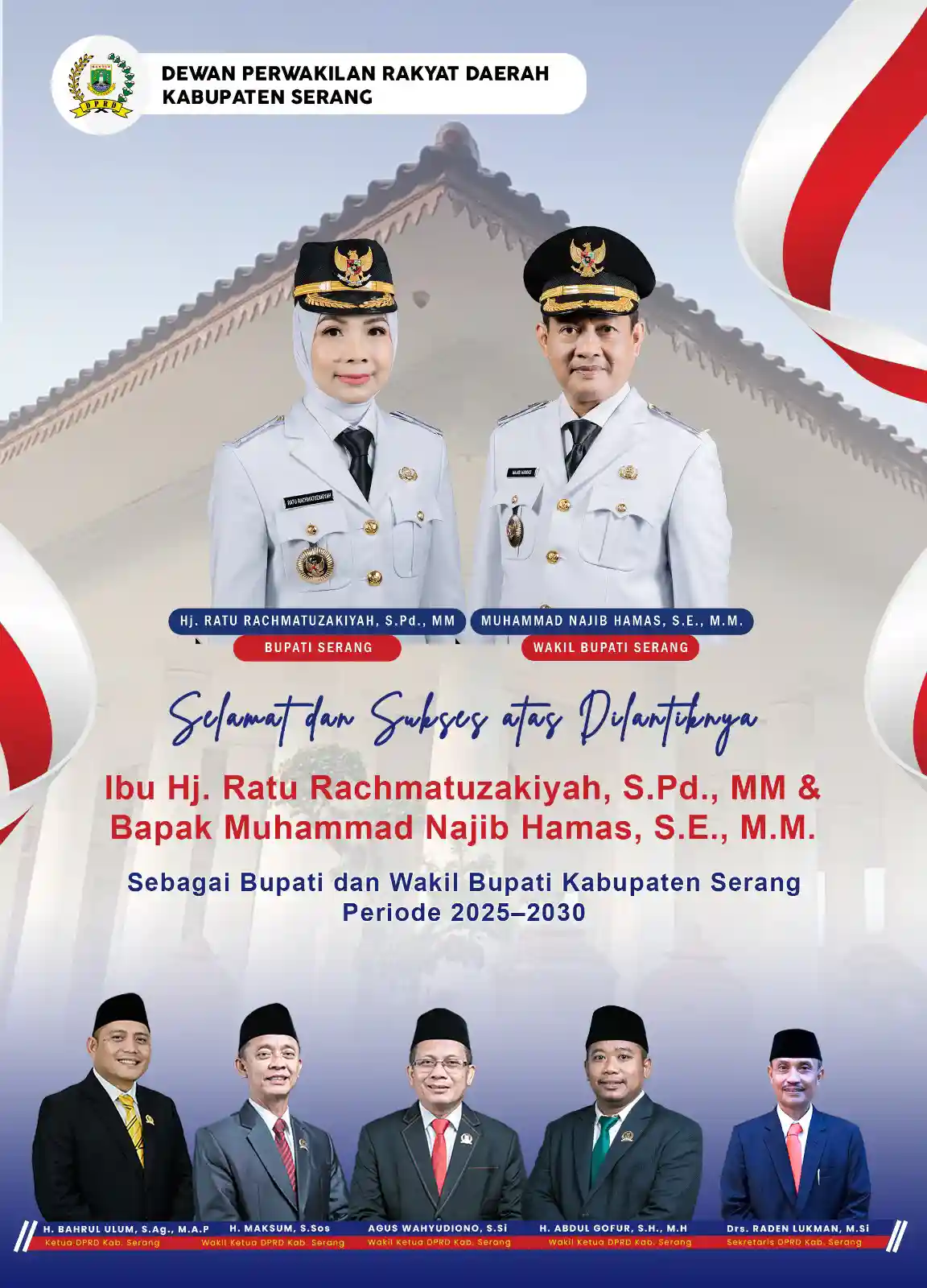 DPRD Kab Serang Mengucapkan Selamat dan Sukses atas Pelantikan Bupati dan wakil Bupati Serang