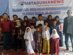 Rayakan Ulang Tahun, Matadunianews Ajak Jurnalis Berbagi Bersama Anak Yatim