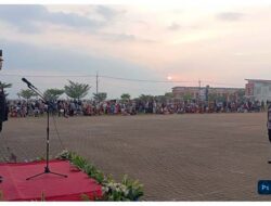 Kapolsek Maja Pimpin Upacara Penurunan Bendera HUT ke 80 Kemerdekaan RI